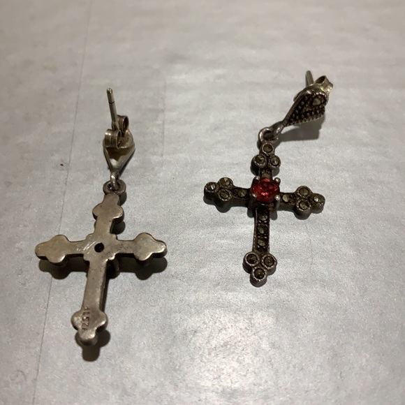 GARNET AND STERLING-SILVER set- - Picture 10 of 11